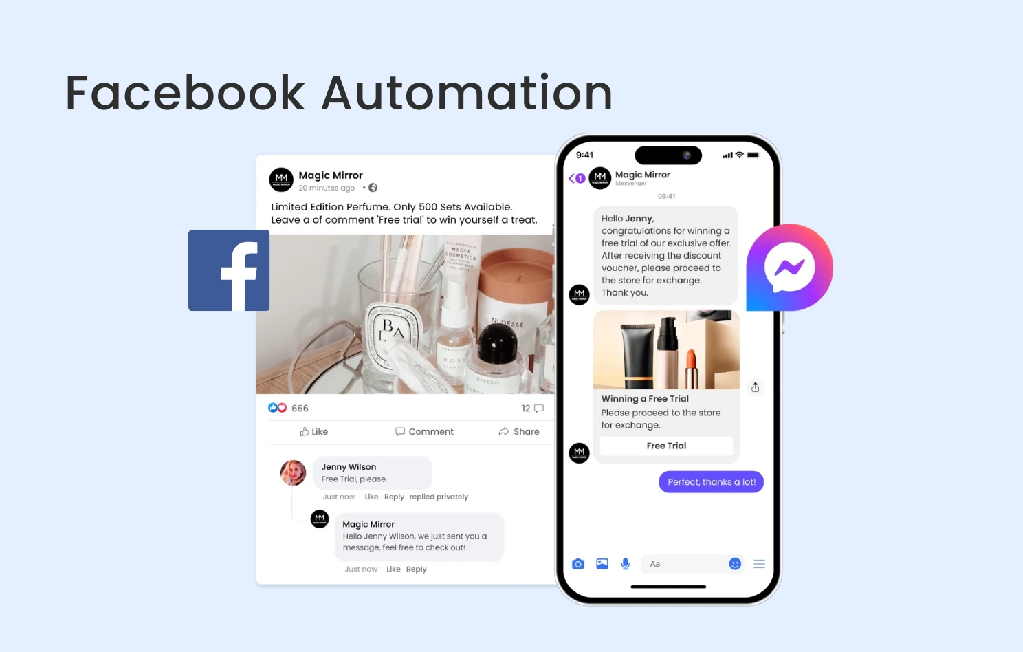 Facebook page automated by an MDS Academy student